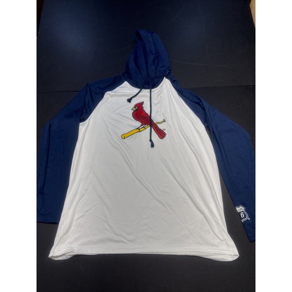 St. Louis Cardinals Long Sleeve Pullover Hoodie 9/2/23 SGA XL Blue Embroidered